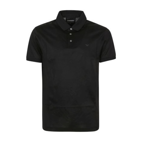 Polo Emporio Armani in jersey misto lyocell Colletto a costine. Manica corta. Logo frontale in tono. Spacchetti al fondo.   