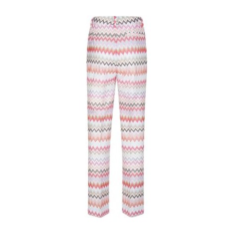 Pantalone di Missoni, da donna, colore rosa. Modello a vita alta, motivo zig zag, chiusura con gancio e zip. Vestibilità regolare. 