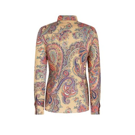 Camicia di Etro, da donna, colore multicolore. Realizzata in cotone stretch, decorata da una stampa con motivi Paisley. 