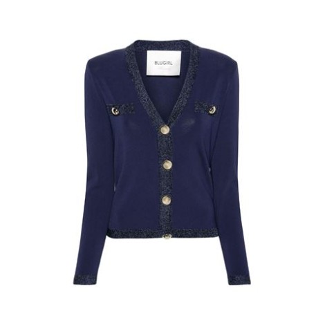 Cardigan di Blugirl, da donna, colore blu. Modello con lurex, chiusura con bottoni e maniche lunghe. 