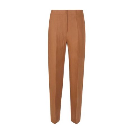 Pantalone di Eleventy, da donna, colore terracotta. Modello a vita alta, chiusura con gancio e zip. 