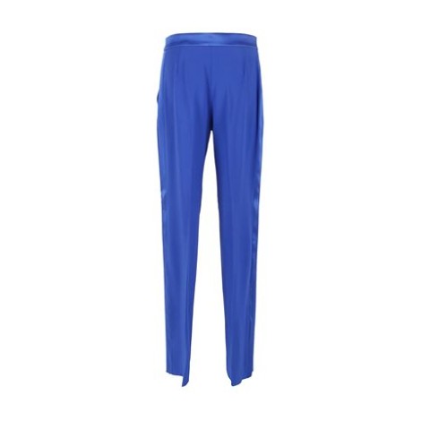 Pantalone di Alberta Ferretti, da donna, colore blu. Modello vita regolare, due tasche laterali e passanti per cintura in vita. Chiusura sul davanti con zip coperta e gancio nascosto. Tinta unita. Vestibilità regolare. 