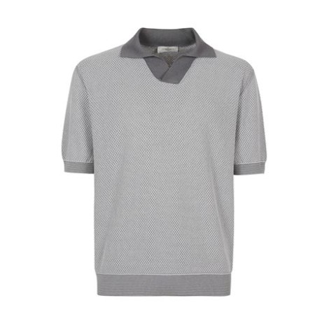 Polo di Piacenza Cashmere, da uomo, color grigio. Modello a maniche corte, senza bottoni. Caratterizzato da colletto in contrasto e fondo a coste. Vestibilità regolare. 