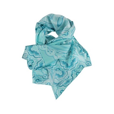 Foulard di Etro, da donna, colore azzurro. Modello in seta con stampa Paisley.  