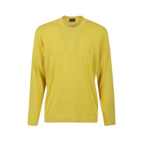 Maglia di Drumohr, da uomo, colore giallo. Modello a manica lunga, caratterizzato da fondo e polsi a costine. Scollo tondo. Vestibilità regolare. 