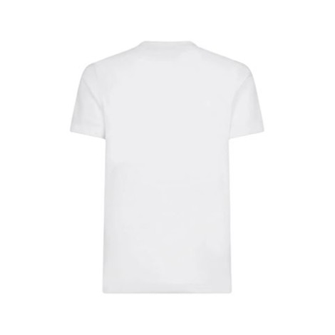 T-shirt di Dsquared2, da uomo, colore bianco. Modello giorcollo e maniche corte con stampa frontale multicolore. 