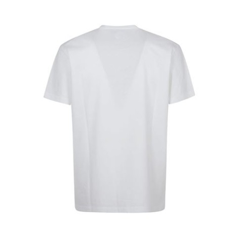 T-shirt di Dsquared2, da uomo, colore bianco. Modello giorcollo e maniche corte con stampa frontale multicolore. 