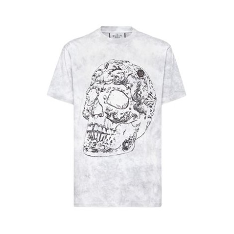 T-shirt di Philippe Plein, da uomo, colore bianco. Modello a maniche corte, realizzato in cotone. Caratterizzato da motivo tie-dye, e stampa grafica teschio sul davanti e sul retro stampa logo. Scollo tondo. Vestibilità regolare. 