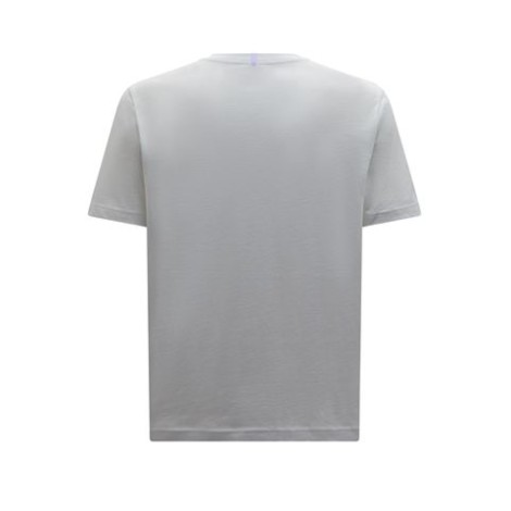 T-shirt di McQ, da uomo, colore bianco. Modello realizzato in cotone, girocollo e maniche corte. Vestibilità regular. Parte frontale con etichetta logo e micro applicazioni. 