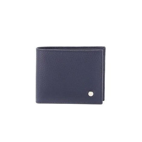 Portafoglio BIFOLD, di Orciani, da uomo, colore blu. Modello in morbida pelle a grana con uno scomparto per banconote e fessure per carte.Colore del brand: Navy  