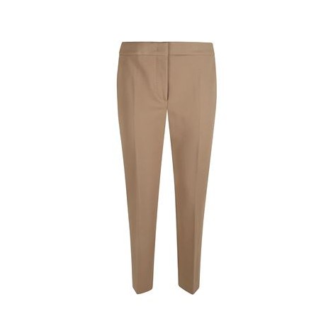 Pantalone PEGNO di Max Mara. Colore cammello. Realizzato in jersey compatto di misto viscosa stretch. Tasche alla francese sui fianchi, fessa maschile davanti, con gancio.Vita regolare e vestibilità slim fit. 