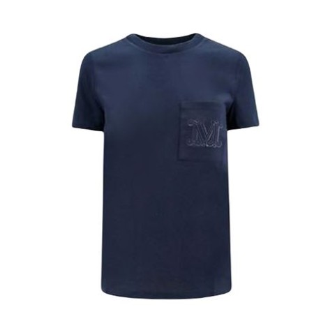 T-shirt girocollo a maniche corte realizzata in morbido jersey di cotone. Modello sportivo dalla linea dritta rifinito con taschino applicato sul petto, decorato con dettaglio monogram M ricamato in tono, e scollo a costine. 