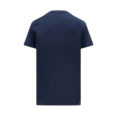 T-shirt girocollo a maniche corte realizzata in morbido jersey di cotone. Modello sportivo dalla linea dritta rifinito con taschino applicato sul petto, decorato con dettaglio monogram M ricamato in tono, e scollo a costine. 