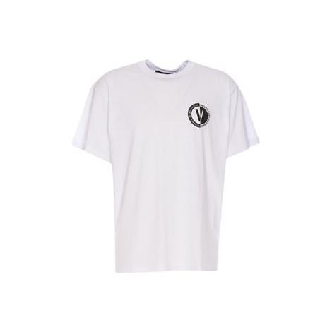 T-shirt di Versace, da uomo, colore bianco. Modello girocollo e maniche corte. Logo a contrasto nel petto. 