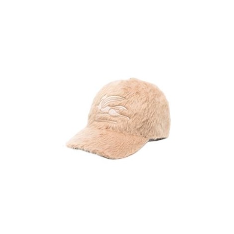 Cappello di Etro, da dona colore cammello. Modello baseball, realizzato in elliccia sintetica. Logo Etro ricamato a contrasto. Visiera rigida. Interni in cotone. Linguetta regolabile posteriore. 