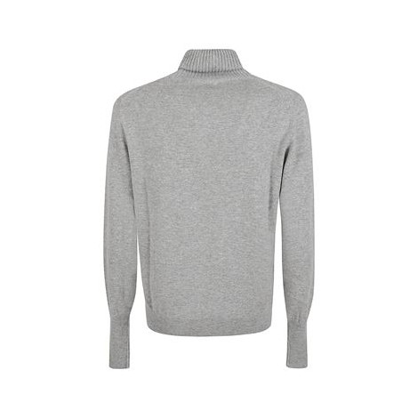 Maglia di Ballantyne da uomo colore grigio .Dolcevita realizzato in 100%cashmere con motivo Diamante. 