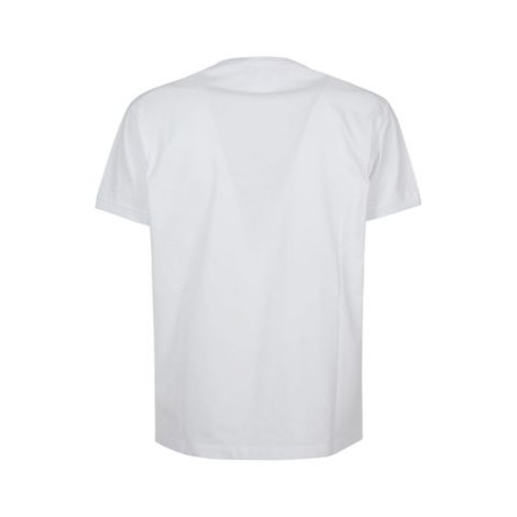 T-shirt di Dsquared2, da uomo, colore bianco. Modello girocollo e maniche corte. Logo frontale a contrasto. 