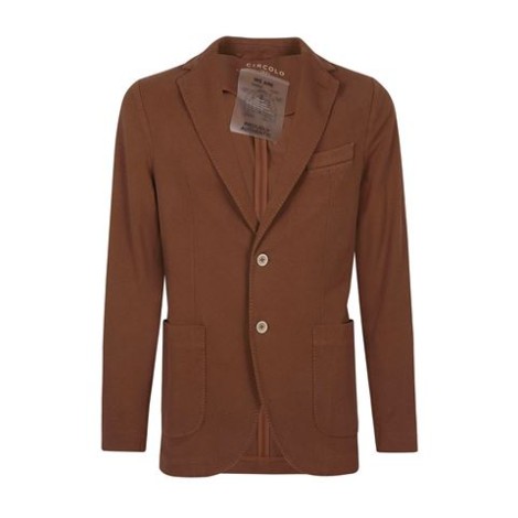 Blazer sfoderato monopetto in cotone elasticizzato motivo maglia a nido d'ape, revers classici, polsini con bottone, tasca a filetto sul pettodue tasche applicate frontali, doppio spacco posteriore.   