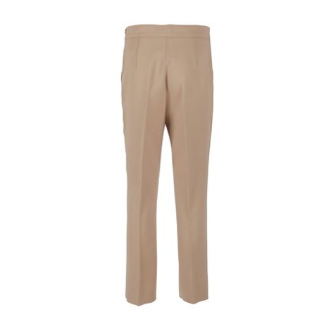 Pantalone NEPETA, di Max Mara, da donna, colore beige. Modello cropped alla caviglia, realizzato in doppio crêpe di lana stretch. Vita normale, piega stirata sulla gamba e tasche alla francese sui fianchi. Chiusura con zip sul fianco. Vestibilità regolare