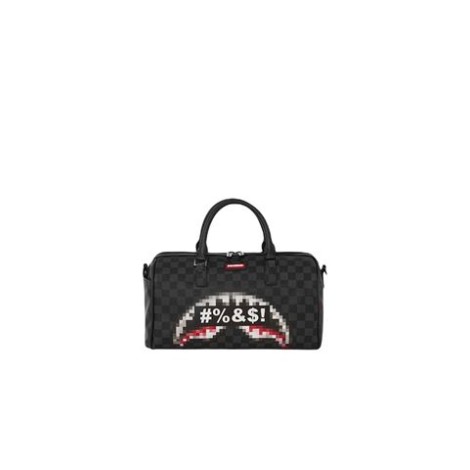 Borsone Censored Duffle, di Sprayground, colore grigio. Modello mini. Apertura superiore con cerniera. Tasca con cerniera sul pannello posteriore. Tasca laterale con cerniera. Tracolla regolabile rimovibile per taglie personalizzate con struttura rinforza