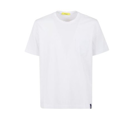 T-shirt di Drumohr, da uomo, colore bianco. Modello tinta unica, a manica corta. Caratterizzato da taschino sul davanti e scollo tondo. Vestibilità regolare. 