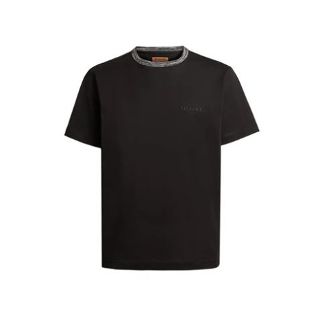 T-shirt di Missoni, da uomo, colore nero. Modello a maniche corte, caratterizzato da profilo scollo a contrasto. Scollo rotondo. Vestibilità regolare. 