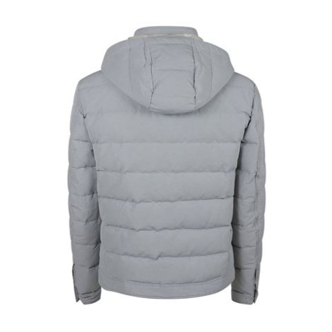 Giubbino di Eleventy, da uomo, colore grigio. Modello imbottito con cappuccio e chiusura con zip. 