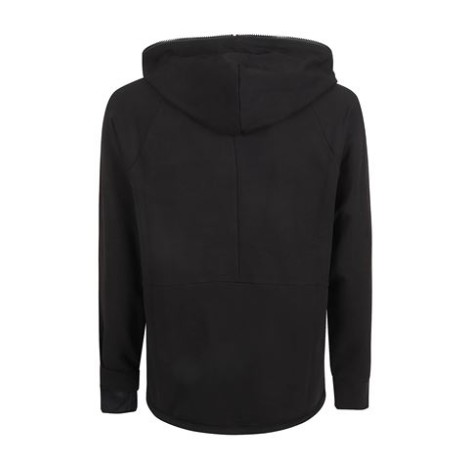 Felpa CP COMPANY Metropolis colore nero  in cotone elasticizzato con mezza zip e cappuccio. 