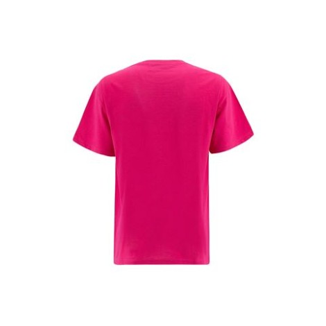 T-shirt di Ermanno, da donna, colore fucsia. Modello a maniche corte, tinta unita. Caratterizzato da dettagli floreali in pizzo tono su tono. Scollo tondo. Vestibilità regolare. 