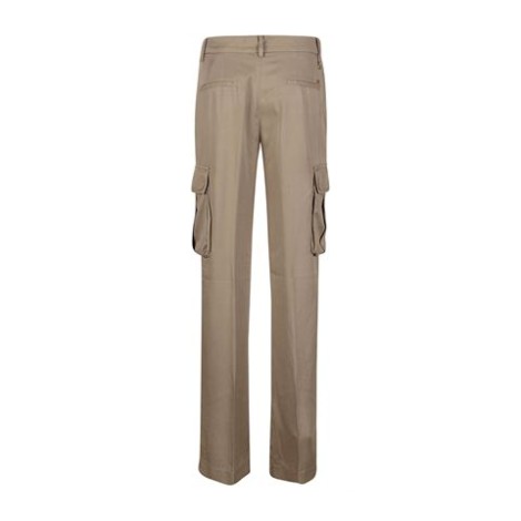 Pantalone Victoria, di Mason's, da donna, colore cognac. Modello cargo con passanti alla vita, chiusura zip e bottone. Tasche. 