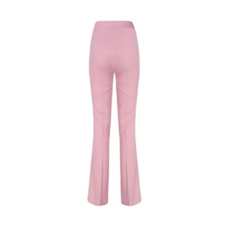 Pantalone HULKA di Pinko, da donna, colore rosa. Modello vita alta con fondo gamba leggermente ampio. 