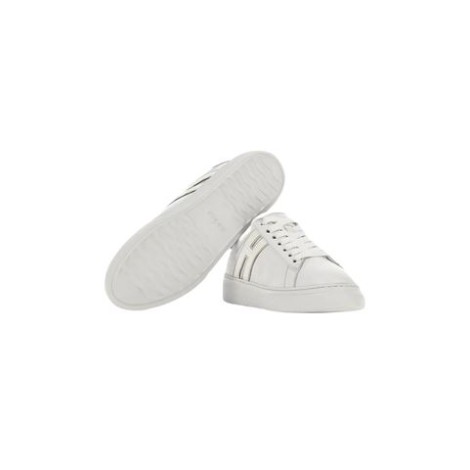 Sneakers H365 Hogan donna, tomaia in pelle e inserti in pelle metallizzata e dettagli in pelle scamosciata, fussbett interno removibile rialzo 13 mm. Suola in gomma,  altezza totale 3,5 cmCustodia in tessuto inclusa e include un paio di lacci aggiunt