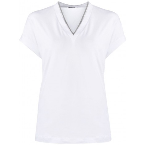 Brunello Cucinelli T-Shirt With `Precious` Neckline