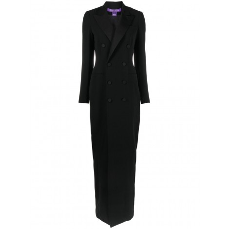 Ralph Lauren `Kristian` Long Sleeve Evening Dress