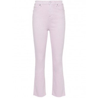 7 For All Mankind `Hw Slim Kick Colored Stretch With Raw Cut Lavender`