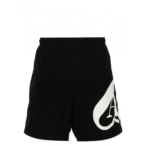 Alexander McQueen `Seal` Print Swim Shorts