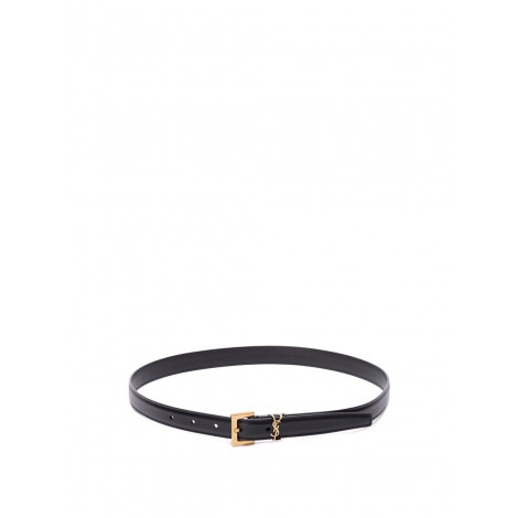 Saint Laurent `Cassandre` Thin Belt With Square Buckle