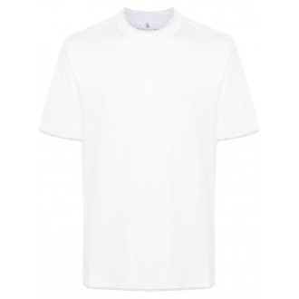 Brunello Cucinelli Crew Neck T-Shirt With Faux-Layering