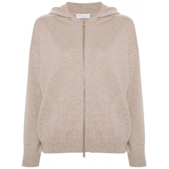 Brunello Cucinelli Long Sleeve Cardigan With Hood