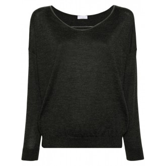 Brunello Cucinelli Long Sleeve V-Neck Sweater