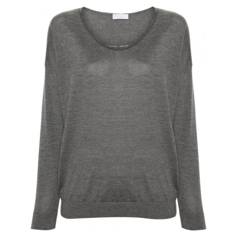 Brunello Cucinelli Long Sleeve V-Neck Sweater