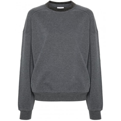 Brunello Cucinelli Long Sleeve Crew-Neck Sweatshirt