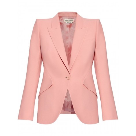 Alexander McQueen Peak Shoulder One Button Jacket