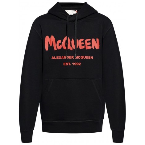 Alexander McQueen `Graffiti` Print Hoodie