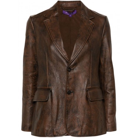 Ralph Lauren `Tomasso` Leather Blazer