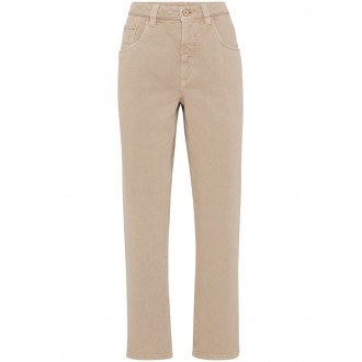 Brunello Cucinelli Denim Straight Pants With Shiny Bartack