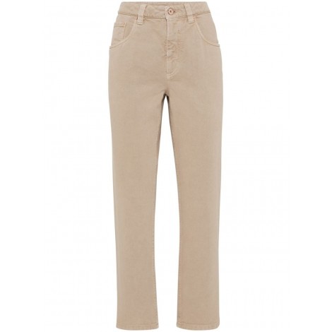 Brunello Cucinelli Denim Straight Pants With Shiny Bartack