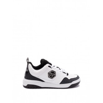 Philipp Plein Croco Printed Leather Low-Top Sneakers