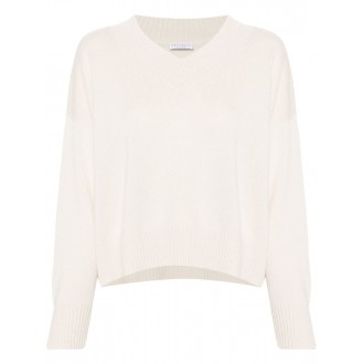 Brunello Cucinelli Long Sleeve V-Neck Sweater