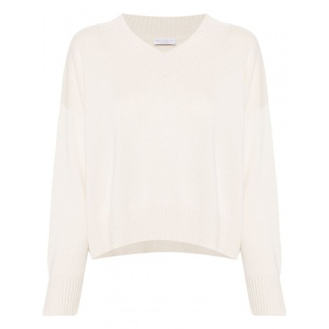 Brunello Cucinelli Long Sleeve V-Neck Sweater